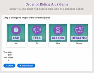 order riding aids game