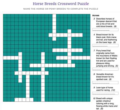 Breeds Crossword Thumb