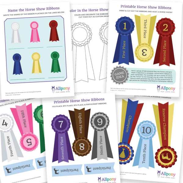 Horse show ribbons activity